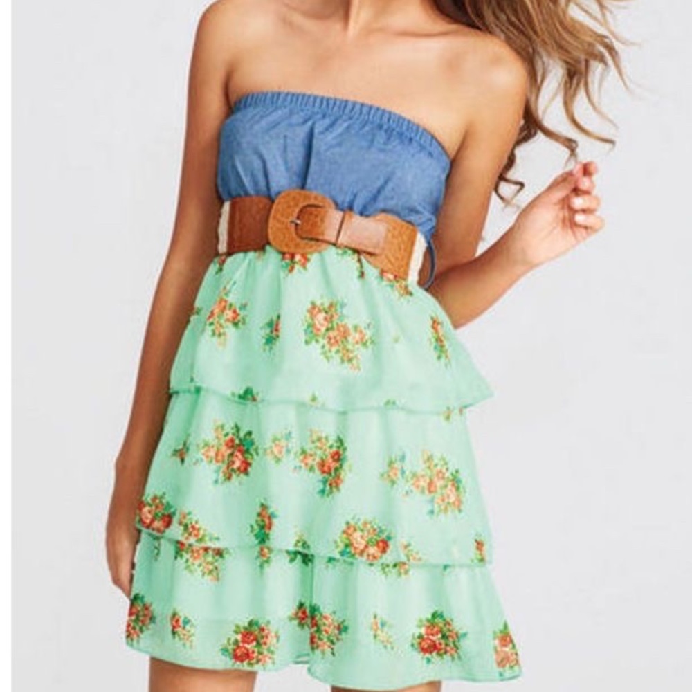ISO Delia’s Mint Floral Tiered Dress